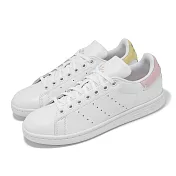 adidas 休閒鞋 Stan Smith J 大童 女鞋 白 粉紅 黃 小白鞋 史密斯 愛迪達 IE0356