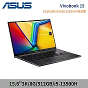 ASUS 華碩 Vivobook 15 X1505VA-0241K13500H 15.6吋OLED輕薄筆電 (i5/8G/512G/W11) 搖滾黑