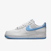 Nike Air Force 1 ’07 [FQ4296-100] 男 休閒鞋 運動 經典 低筒 緩震 百搭 白 水藍