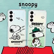 史努比/SNOOPY 正版授權 三星 Galaxy A16 5G 漸層彩繪空壓手機殼 郊遊