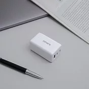 【omars】GaN 67W快速充電器｜3孔輸出｜USB-A+Type-C*2 白色