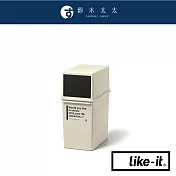 【LIKE-IT】CAFE STYLE 前開式矮版可疊垃圾桶 17L 共4色-  象牙白 | 鈴木太太公司貨