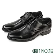 【GREEN PHOENIX】男 紳士鞋 商務鞋 皮鞋 德比鞋 綁帶 EU40 黑色