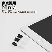 【東京御用Ninja】Apple iPad mini 7 (8.3吋)(2024年版)專用USB Type-C傳輸底塞(3入裝) (透明)