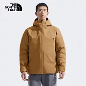 The North Face M MTN RANGE DOWN JACKET - AP 男連帽羽絨外套-NF0A83UM173 M 棕色