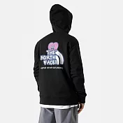 The North Face U V-DAY DK HOODIE - AP 男女情人節趣味心型 連帽上衣-NF0A88FWJK3 XS 黑色