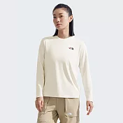 The North Face W BREEZE L/S TEE - AP 女吸濕排汗防曬 長袖上衣-NF0A89YAQLI L 白色