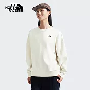 The North Face W TNF FLOWER OVS CREW - AP 女長袖大學T-NF0A8ASYQLI XL 白色