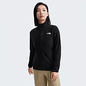 The North Face W 100 GLACIER FZ - AP 女刷毛外套-NF0A8AYFJK3 L 黑色