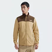 The North Face M 100 GLACIER FULL ZIP - AP 男刷毛外套-NF0A8AYK8HO 3XL 卡其色