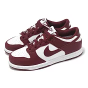 Nike 休閒鞋 Dunk Low PS 童鞋 中童 白 酒紅 低筒 親子鞋 小朋友 FB9108-115