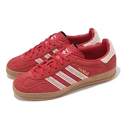 adidas 休閒鞋 Gazelle Indoor W 女鞋 紅 米白 膠底 復古 德訓鞋 愛迪達 JI2756