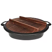 福介商店 日本南部鐵器 鑄鐵鍋 岩鑄 壽喜燒兼用餃子鍋 24cm