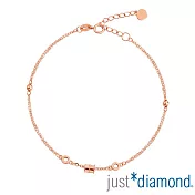 【Just Diamond】幾何金球 18K玫瑰金手鍊(網路限定)