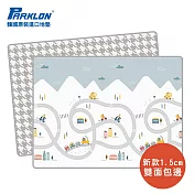 【PARKLON】韓國帕龍無毒地墊 - 雙麵包邊1.5CM【快樂出遊千鳥紋】