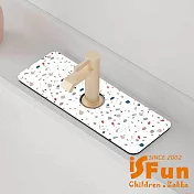 【iSFun】極簡生活*浴室廚房水槽水龍頭珪藻土吸水軟墊38x14cm/彩色碎石