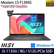 【MSI】微星 Modern 15 F13MG-049TW 15.6吋/i3-1135U/8G/512G SSD/Win11/ 商務筆電