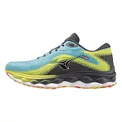 Mizuno Wave Sky 7 [J1GC230203] 男 慢跑鞋 運動 路跑 緩震 透氣 耐磨 美津濃 藍黃灰