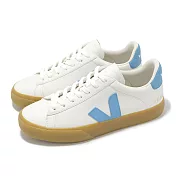 Veja 休閒鞋 Campo Chromefree Leather 女鞋 白 藍 皮革 膠底 經典 小白鞋 CP0503645A 24cm EXTRA WHITE/AQUA