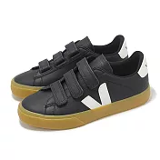 Veja 休閒鞋 Recife Logo Chromefree Leather 女鞋 黑白 膠底 經典  RC0503698A 25cm BLACK/WHITE
