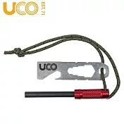 美國【UCO】 SURVIVAL FIRESTRIKER 生存者打火棒 / 起火棒 / 生火棒 / 打火石 / 求生起火 /鎂棒 紅