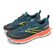 Brooks 野跑鞋 Cascadia 18 男鞋 藍 橘 戶外 越野 緩震 運動鞋 1104261D482