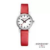 MONDAINE 瑞士國鐵evo2時光走廊女錶 – 26mm/紅  (1XM-26110LC) 紅色