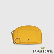 【BRAUN BUFFEL 德國小金牛】台灣總代理 珍妮絲 拉鍊零錢包-向日葵黃/BF840-161-SF