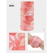 Pelliot輕薄百變魔術頭巾16803202夜鶯藍印花/海鷗灰印花/珊瑚粉印花(吸濕排汗STORM BREATH速乾科技面料)  珊瑚粉