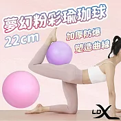 【LDX】夢幻粉彩瑜珈球 22cm 韻律球 抗力球(兩色任選) 紫色