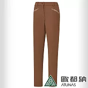【ATUNAS 歐都納】女款海洋友善抗風彈性長褲A1PA2213W- L 駱駝棕