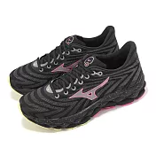 Mizuno 慢跑鞋 Wave Sky 8 男鞋 女鞋 黑 紅 緩衝 厚底 運動鞋 美津濃 J1GC2402-06