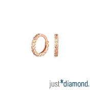 【Just Diamond】印記之美 18K玫瑰金耳環(網路限定)