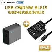 Pan DMW-BLF19 假電池 相機外接式電源 (Type-C PD可供電) 加PD充電器套組