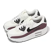 Nike 休閒鞋 Air Max 90 LV8 女鞋 米白 酒紅 厚底 增高 氣墊 運動鞋 FD4328-107