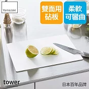 日本【YAMAZAKI】tower抗菌薄型砧板 (白)