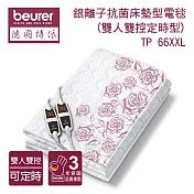 【德國博依beurer】銀離子抗菌床墊型電毯(雙人雙控定時型) TP 66XXL/TP66XXL