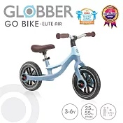 【GLOBBER 哥輪步】法國 GO BIKE ELITE AIR充氣胎平衡滑步車-2色任選(滑步車、學步車、平衡車、滑板車) 銀河系灰藍