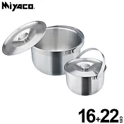 米雅可 品味316可提式調理鍋二入組(16+22cm) MY-A04C022 台灣製