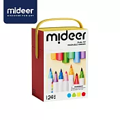 《MiDeer》-- 雙頭可洗式彩色筆-硬頭&軟毛頭(24色) ☆