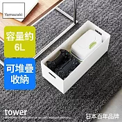 日本【YAMAZAKI】tower追加用收納盒S (白)