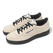 Reebok 休閒鞋 Club C 85 男鞋 米白 黑 麂皮 帆布 拼接 復古 100209021