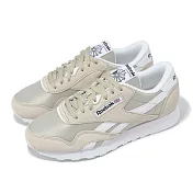 Reebok 休閒鞋 Classic Nylon 男鞋 米白 麂皮 尼龍 拼接 復古 100209549 27.5cm BEIGE/BEIGE/WHITE