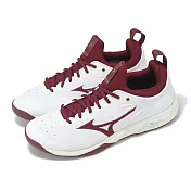 Mizuno 排球鞋 Wave Luminous 2 男鞋 白 紅 襪套 緩衝 室內運動 羽排鞋 美津濃 V1GA2120-45