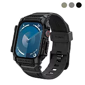 Spigen Apple Watch 10 (42mm/46mm) Rugged Armor Pro-防摔保護殼專業版(錶帶一體成型) 46mm 黑