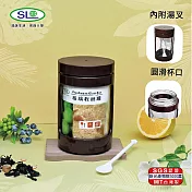 SL 時尚收納玻璃罐-圓形(內附小湯匙) R-1200-1 台灣製