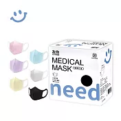 台灣康匠 友你3D彈力立體醫用口罩-成人★2盒組販售 白色