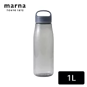 【日本Marna】Cocuri系列 日本製Tritan材質大容量環保粉彩冷水瓶-1L(原廠總代理)  石板黑