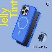 犀牛盾 iPhone 16 Pro(6.3吋) JellyTint(MagSafe兼容)磁吸透明防摔手機殼-相機鍵按鈕版(終身黃化保固) - 激光藍