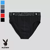 【PLAYBOY】親膚兔頭棉感彈力三角褲 M 黑色